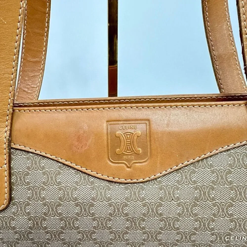 Vintage Celine Monogram Coated Canvas Tote - Picture 3 of 16